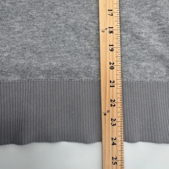 Soft Surroundings Sweater Women Large Gray Wool Alpaca Blend V-Neck Long Sleeves - Picture 11 of 11